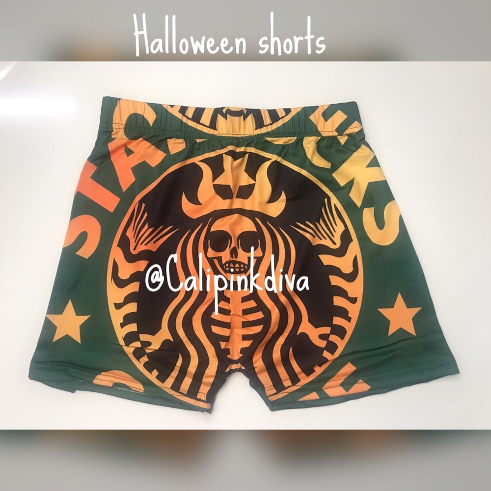 Halloween Starbucks inspired shorts
